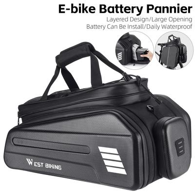 Geantă pentru scaune din spate pentru bicicletă electrică Geantă pentru baterii pentru bicicletă electrică Geantă extensibilă pentru scaune pentru suport pentru biciclete de capacitate mare