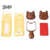 Kit Strumento Pressa per Onigiri, Stampini per Palline di Riso, Formine a Forma di Orso/Gatto/Cane/Panda Cartone Animato, Stampo in Plastica per Alimenti per Bambini, Stampo per Sushi Bento Lunch Box Picnic