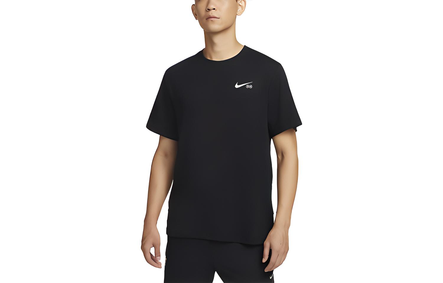

Nike T Shirts Men s Black Crew Neck Moderate Straight Fit FV3972-010 L
