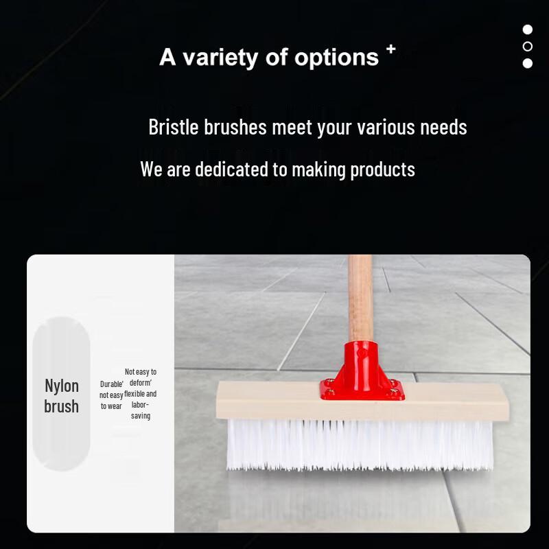Wooden Handle Hard Bristle Floor Brush