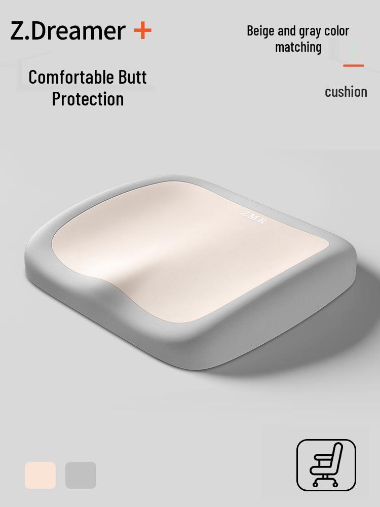 Ergonomic Seat Cushion for Prolonged Sitting - Tailbone Support Lumbar Aid Pain Relief Buttocks Comfort and Posture Improvement 38x35x45cm 2270₽