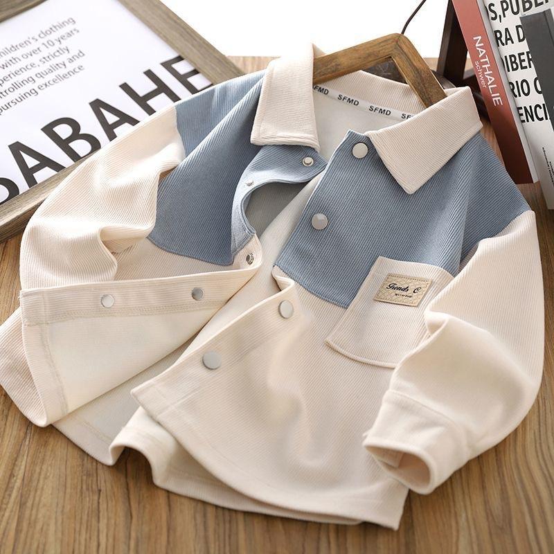 Boys Spring Autumn Thin Long Sleeve Shirt Jacket Fashionable Casual Kids Outerwear Top 110