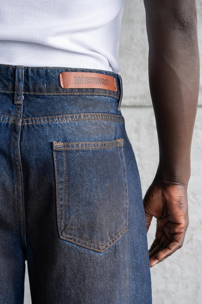 Oversize Baggy Jeansy Męskie Spodnie - Niebieski