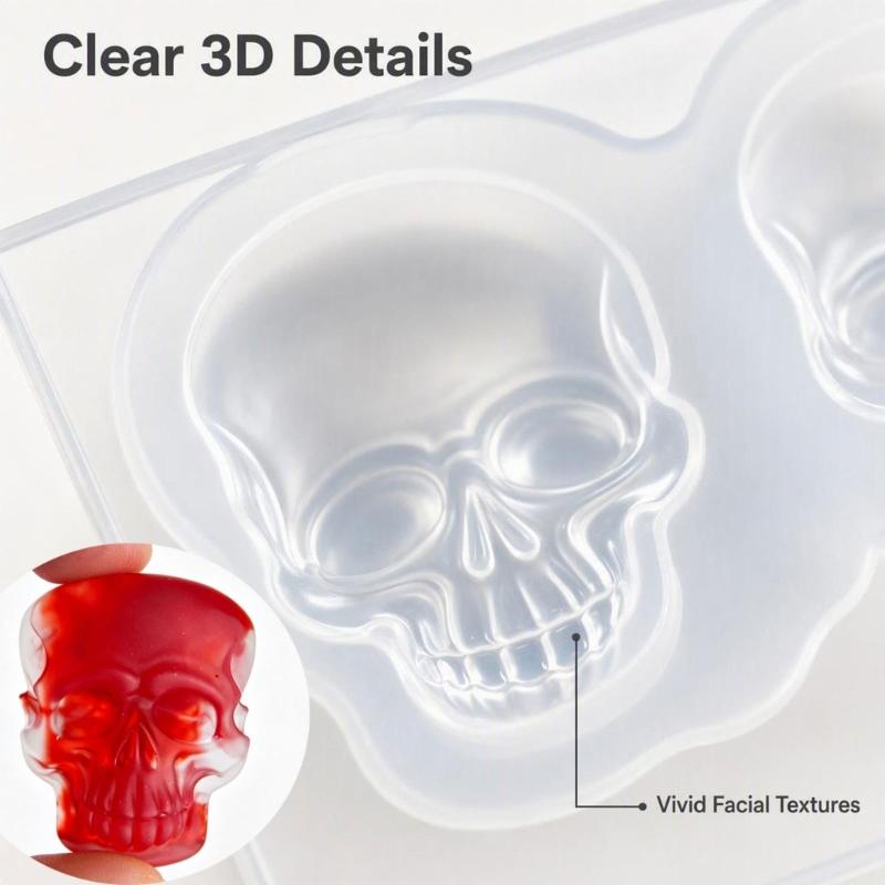 Halloween Resin Mold with Separate Cavities for Casting Pendants, Keychains, Magnets, and Themed Decorations in One Pour