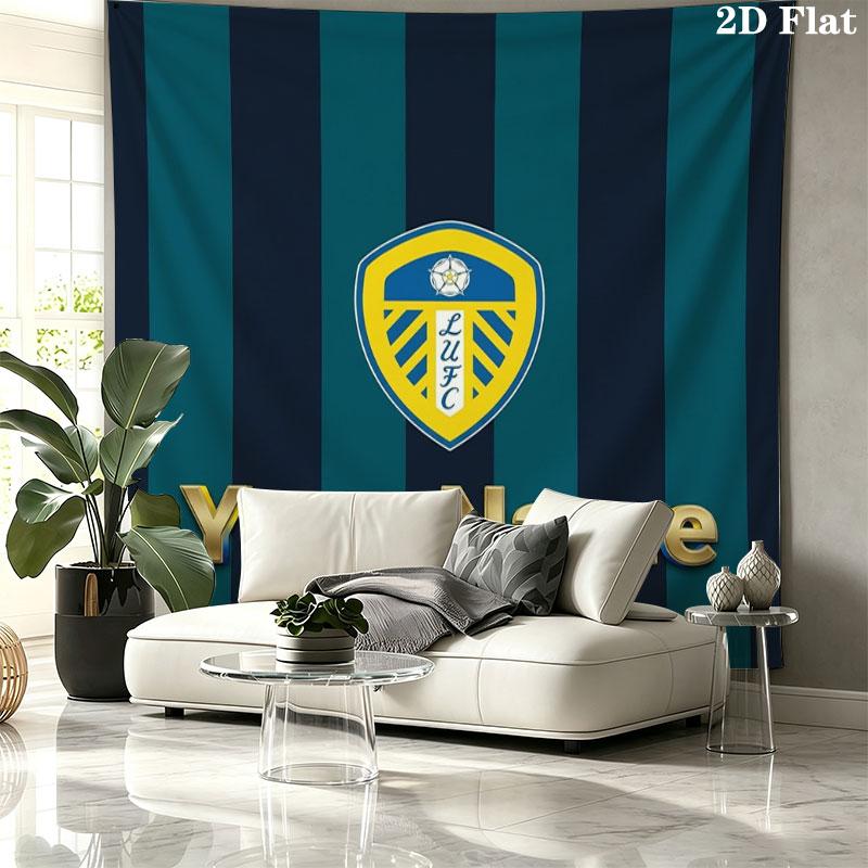 Tapiz de Pared con Nombre Personalizado del Leeds United Colgante Estético de Pared Manta de Tela Impresa Tapices Decorativos para Dormitorio Sala de Estar Decoración del Hogar