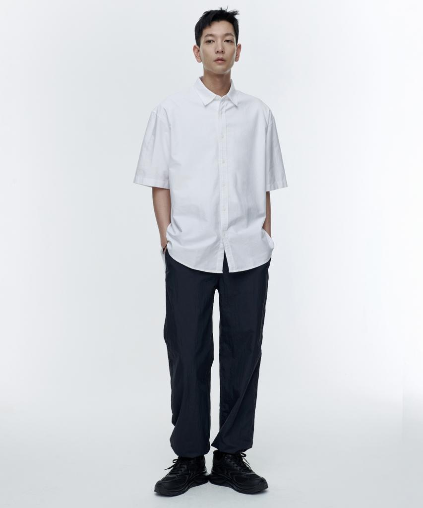 MUSINSA STANDARD Nylon Wide String Pants [Dark Gray]