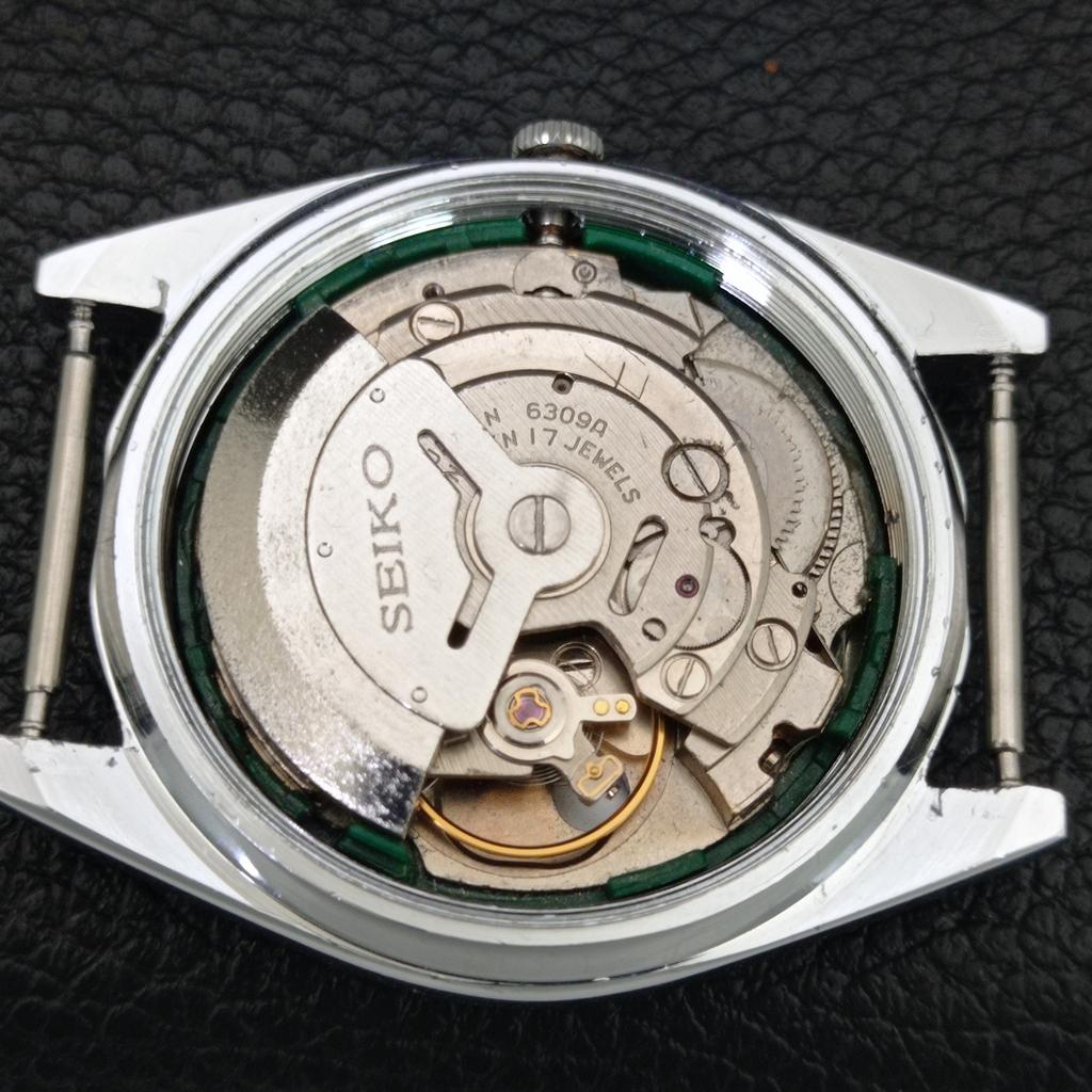 JAPAN VINTAGE REFURBISHED SEIKO 5 AUTOMATIC MENS BLACK DIAL WATCH a444206-1