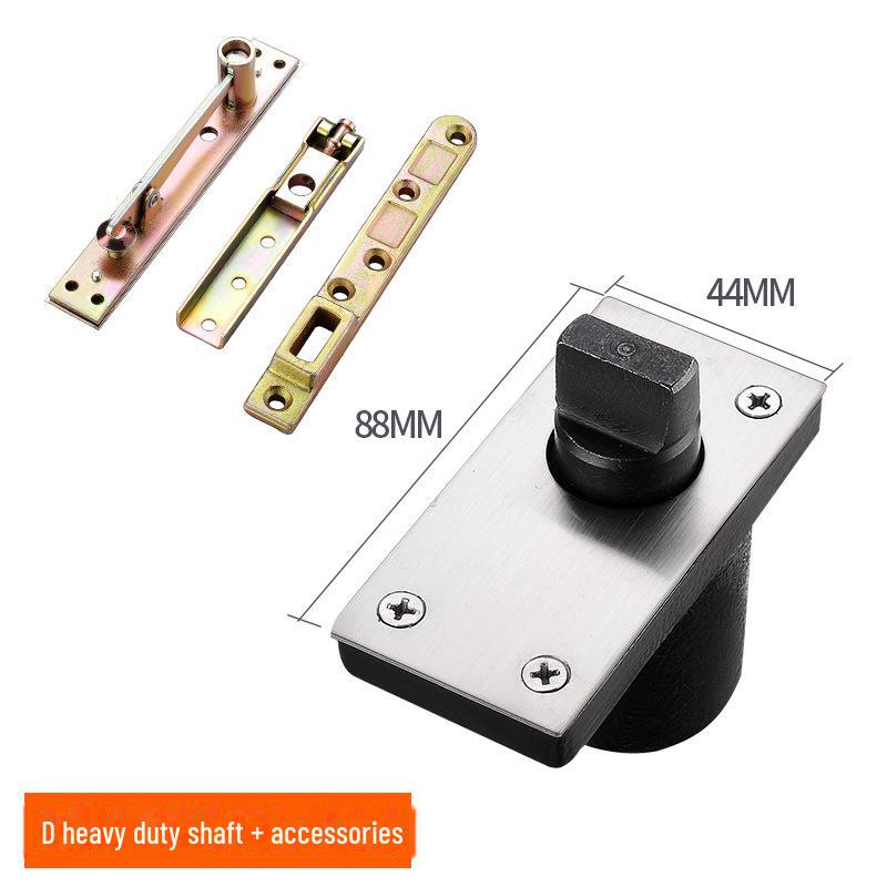Heavy-Duty Stainless Steel Invisible Rotating Door Hinge with Hidden Up-Down Heaven and Earth Shafts