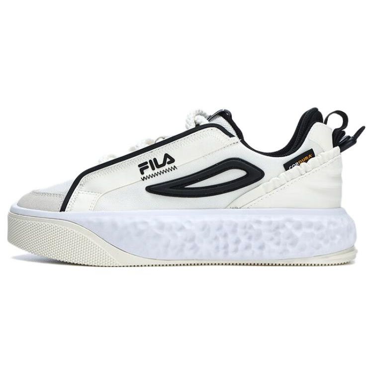 FILA Viva Synthetic Leather Lightweight Low-Top Sneakers Women sneakers White Black F12W323201FSW