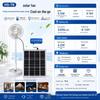 Hui Xiang 16" Solar wiederaufladbarer Ventilator mit Fernbedienung und DC-Stecker