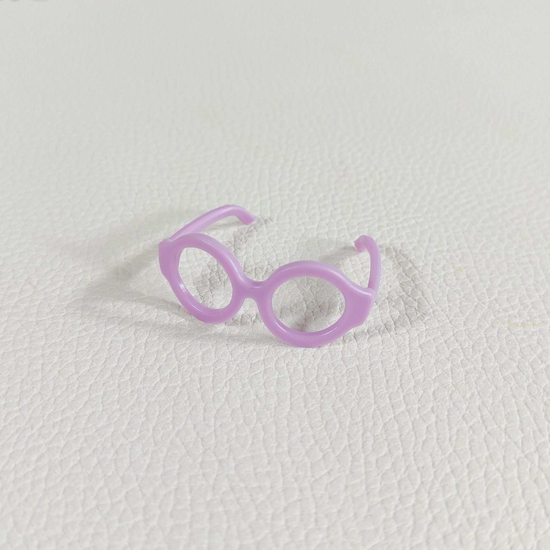 

Colorful Glasses Plastic Glasses Frame Accessories DIY Dolls Candy Color Frame Handmade Decoration Accessories 1pcs