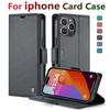 Iphone 16 Pro Max Case Iphone 15 13 14 12 11 Pro Max SE X XR XS 8 7 6 6S Plus Card holder Wallet cover With Leather Phone Case