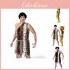 Stylish Premium Tribal Caveman Outfit For Couples Featuring Tiger Skin Pattern