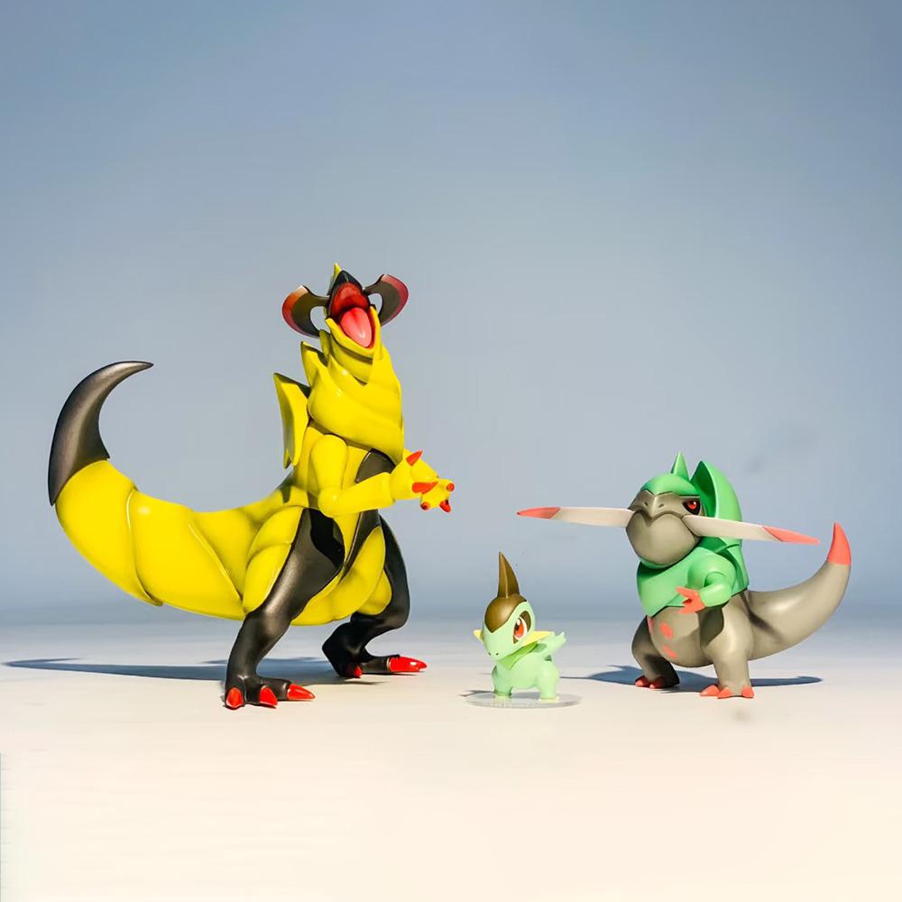 2-11cm Pokemon Anime Figure Axew Fraxure Haxorus Action Figures Pvc Statue Desktop Ornament Collection Model Toys Gifts
