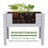 Raised Garden Bed 30 X 24 X 18 Inch Wooden Elevated Outdoor Planter Box with Legs for Vegetables Grass Lawn Yard Light Blue DIY