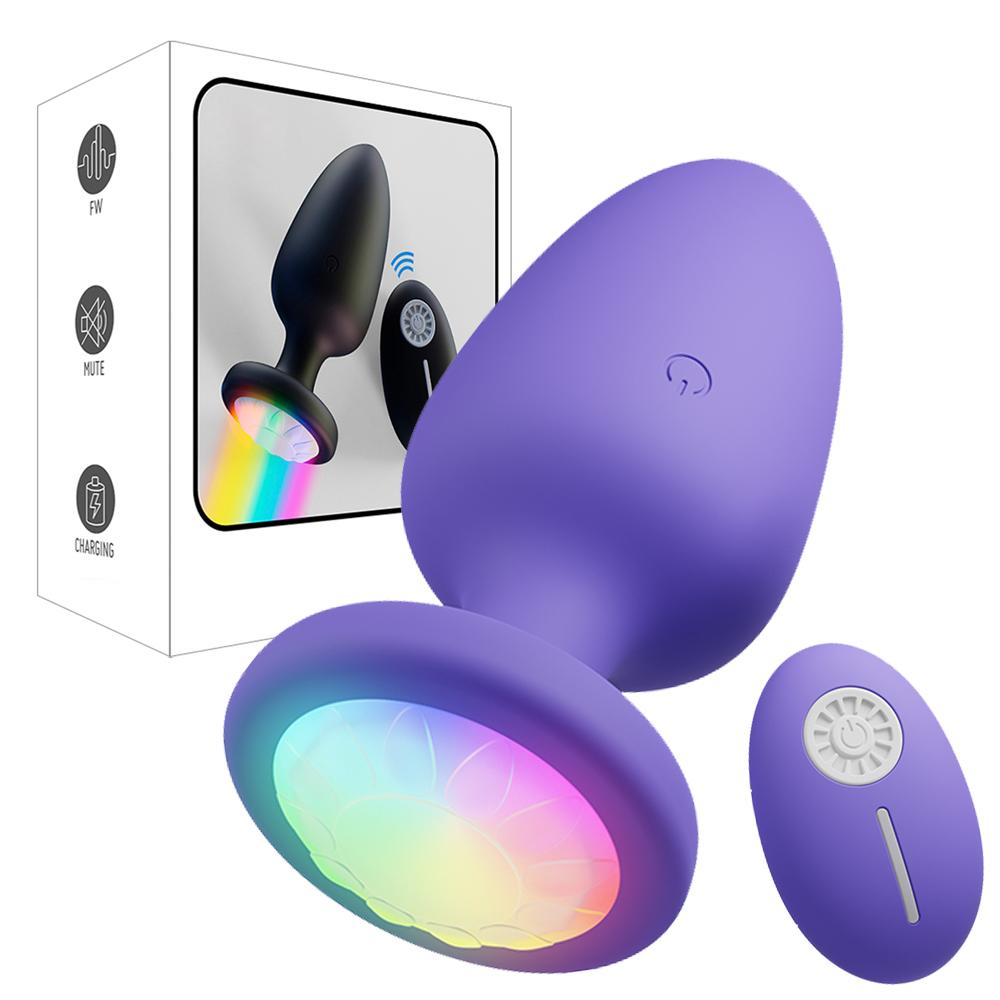 Remote Control Rotating Butt Plug LED Wiggle Anal Vibrator Unisex Sex Stopper Adult Toys for Couples Intimacy Accessories
