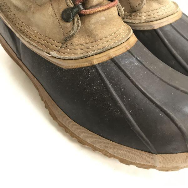 L.L.Bean leather hunting boots 9 27 brown USA 70s-80s?(USED)