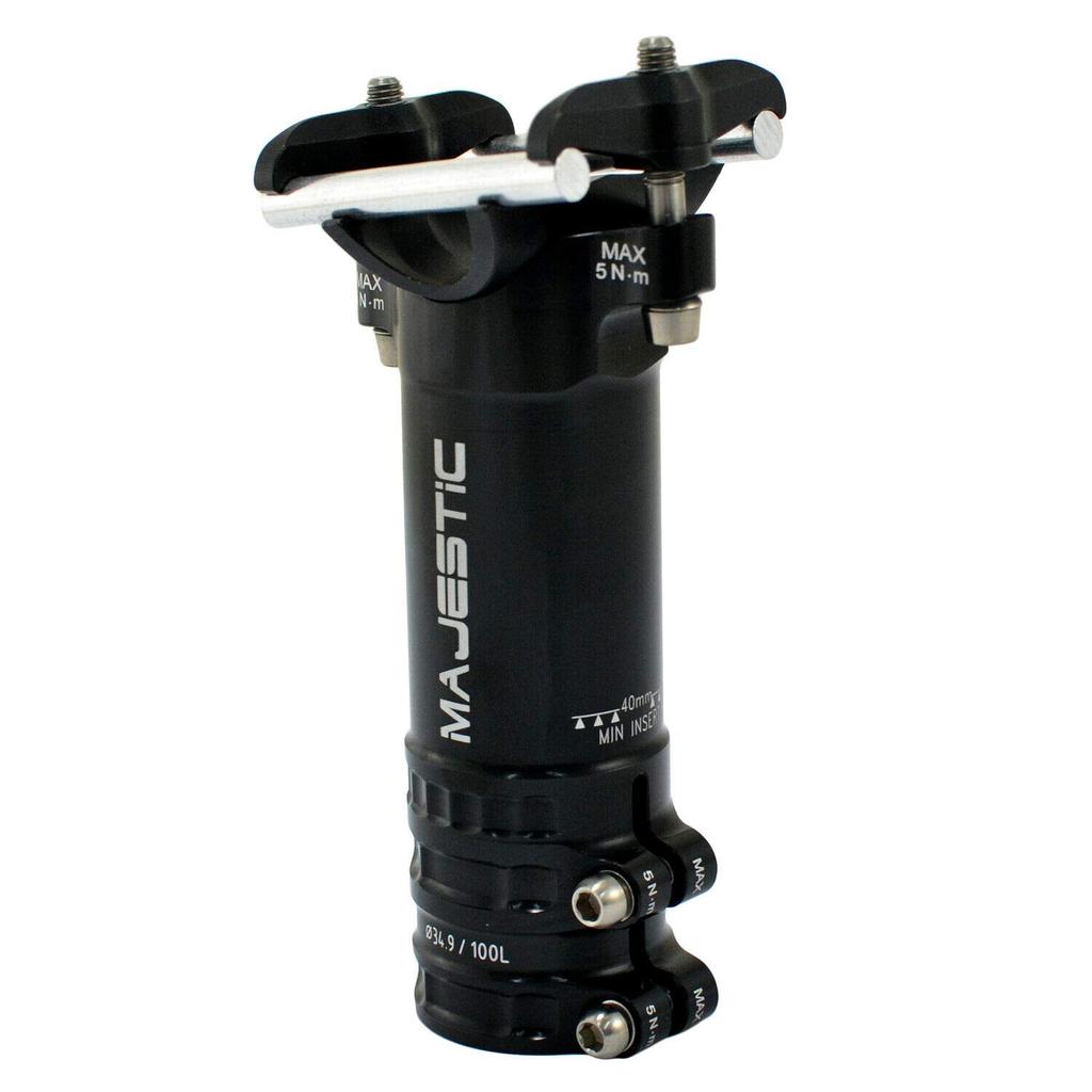 KCNC ISP Majestic Seat Clamp Zero Offset SP-9 34.9/100mm w/Ti Bolt, Black, SP9-349-100-BK, SK2273-N