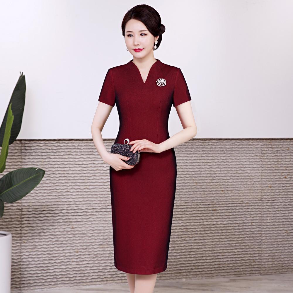 

Hongyun Embroidery Spring/Summer 2022: Mid-Length Retro Slimming Outfit for Middle-Aged and Elderly Women L