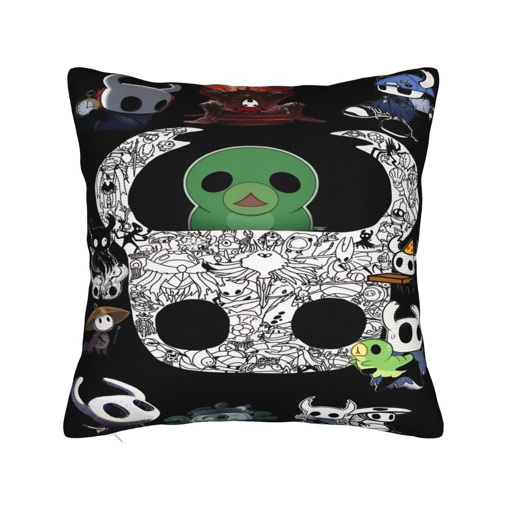 Hollow Knight Cartoon Game Knight and Hornet Pillow Cover Vintage Pillow Case For Living Room Chair Comfy Cushion Cover Gift