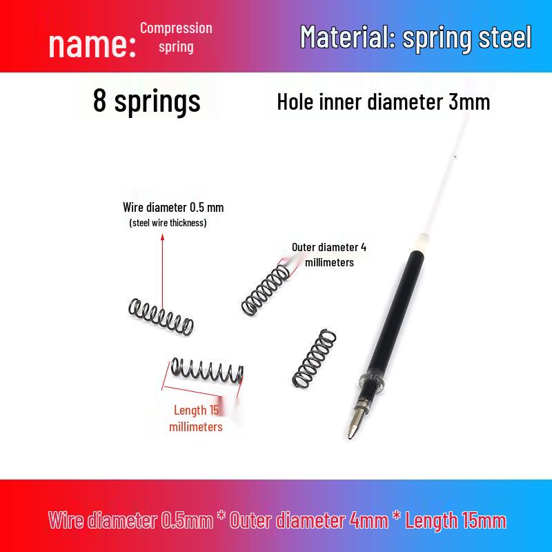 0.5mm Diameter Spring Steel Compression Spring for Precision Experiments and Miniature Helmet