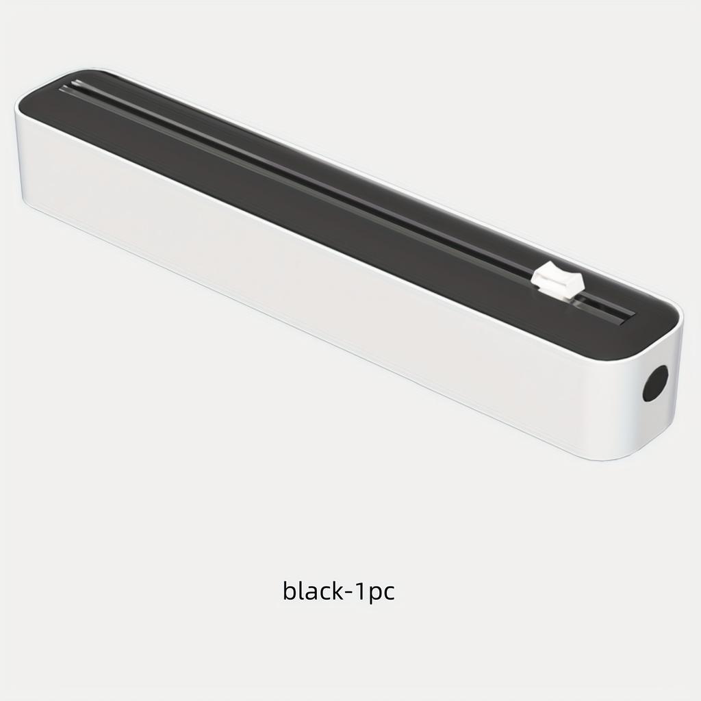 New 2-in-1 Plastic Wrap & Foil Dispenser with Slide Cutter - Durable Kitchen Organizer with Suction Cup Base for Home Use