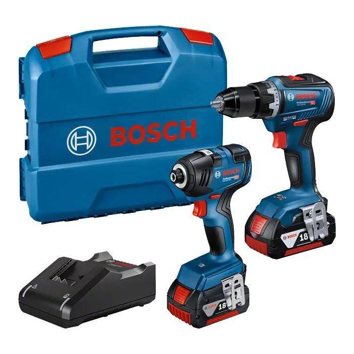 COMBO KIT 2 TOOLS 18V : GDR 18V-200 + GSR 18V-55 + GBA 18V 2x4,0Ah + GAL 18V-40