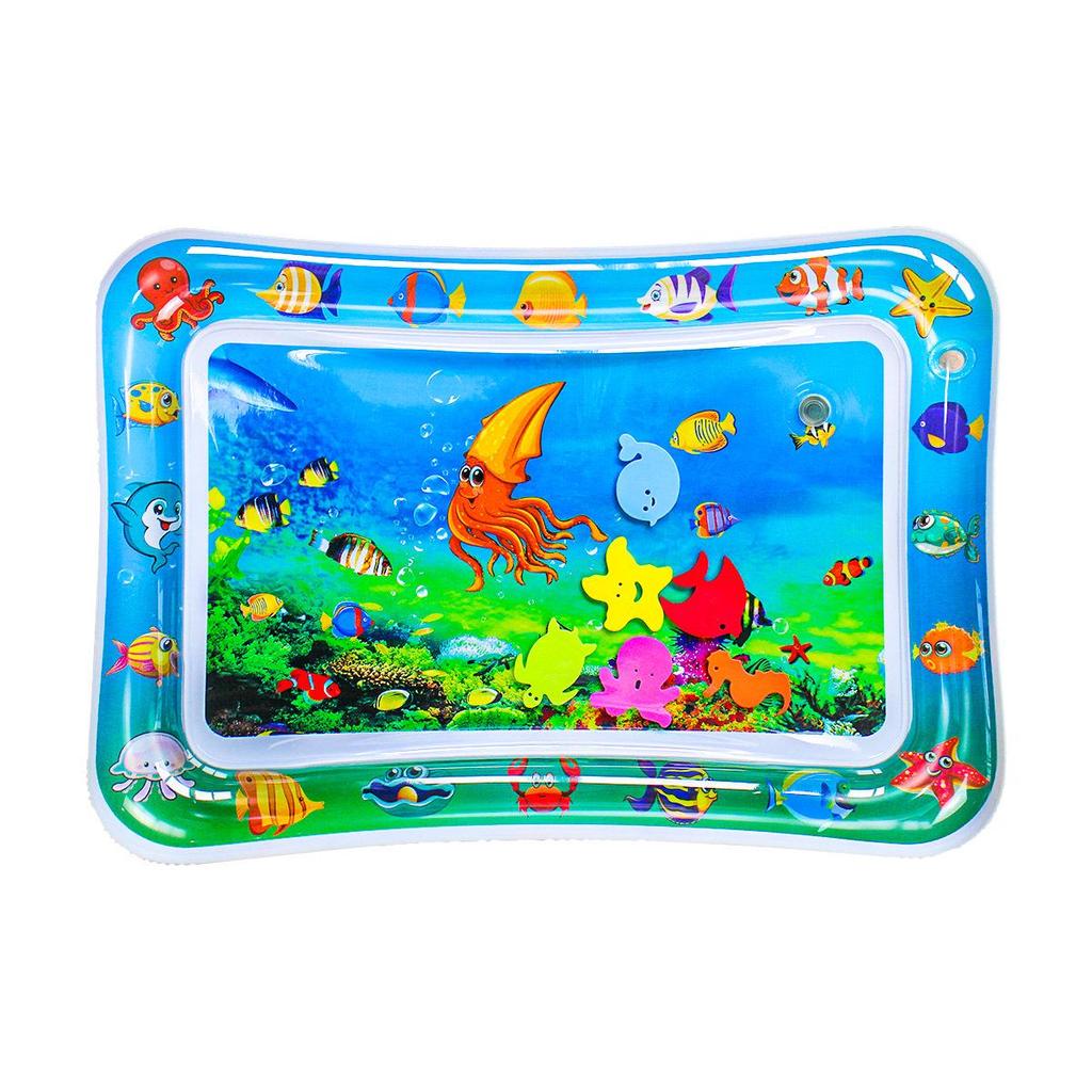 30-Silk Thickened PVC Inflatable Water Mat for Baby and Toddler Crawling, Summer Cooling Ice Pad Cushion