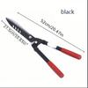 Heavy Duty Manganese Steel Gardening Scissors with Ergonomic Iron Handle and Red Grip - Portable Lawn, Hedge, Fence, Holly