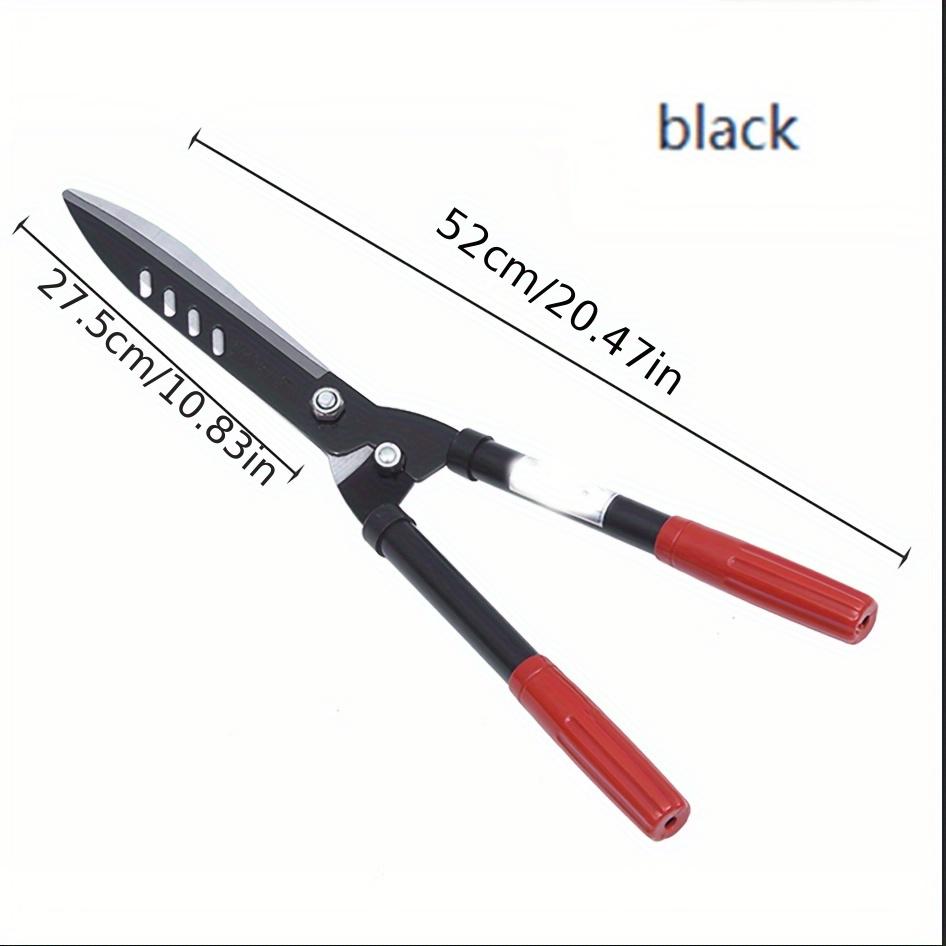 Heavy Duty Manganese Steel Gardening Scissors with Ergonomic Iron Handle and Red Grip - Portable Lawn, Hedge, Fence, Holly