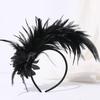 Women'S Feather Fascinator Colored Headband Hair Accessories For Women Tea Party Stage Performance Headpiece