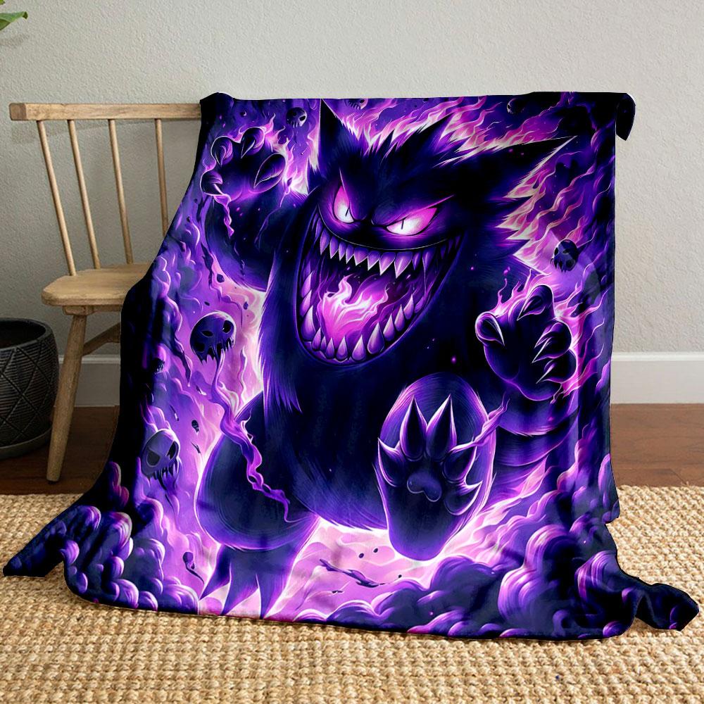 

Gengar Purple Haunted Blanket bedroom Blanket for Livingroom Couch lunch break Soft Cozy throw for Friend s festival Gift 80cm x 120cm