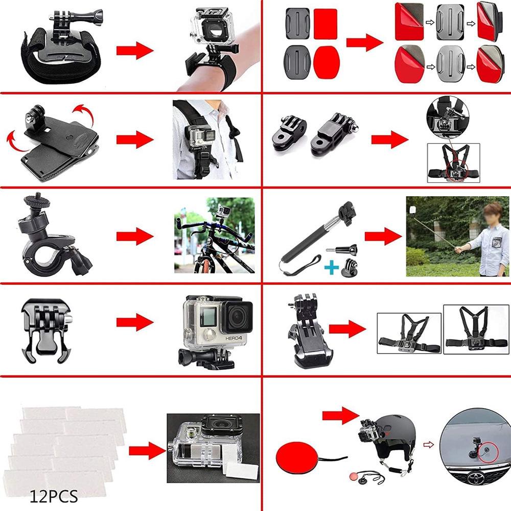 65-in-1 GoPro & DJI Osmo Action Sportkamera Zubehör-Kit