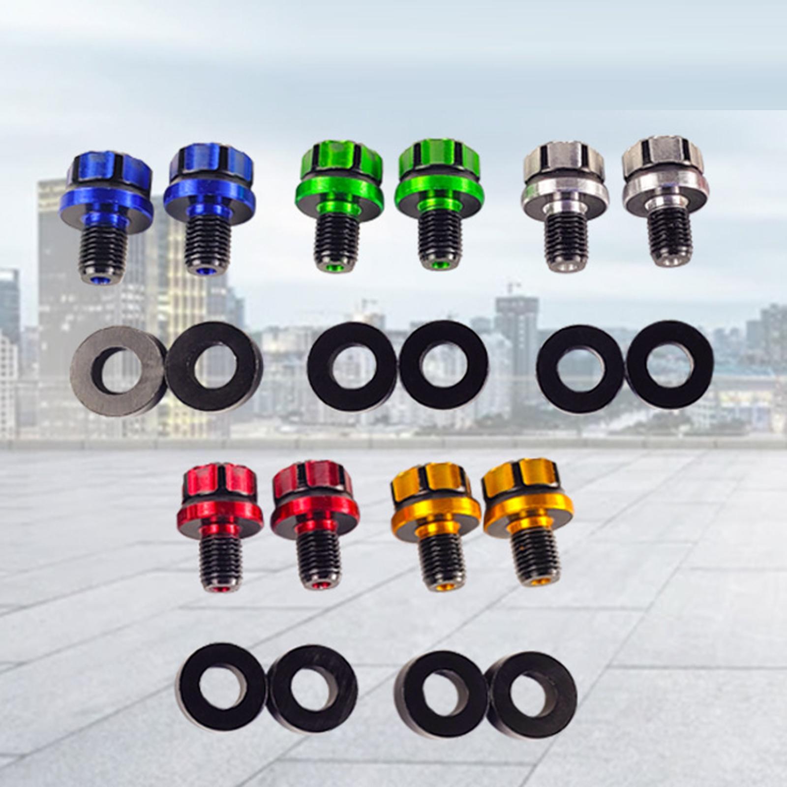 2Pcs Motorcycle Hole Rustproof Screws Universal Aluminum Rearview Plugs for Most Motorbike Scooter красный