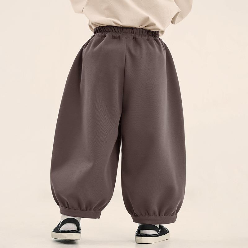 Pantalones Largos Lisos Holgados Estilo Coreano para Niños, Pantalones Casuales