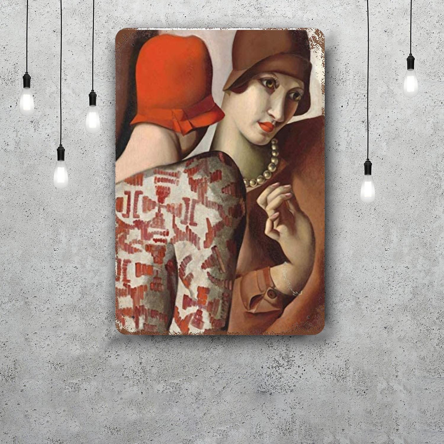 

tamara de lempicka Funny Bar Metal Sign Retro Plaque Sign Alcohol Drinker Pub Club Man Cave Kitchen Wall Decoration 20x30cm（7.8x11.8inch）