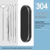 Dental Oral Care Tool Set: Stainless Steel Mouth Mirror, Probe, Tartar Remover, Toothpick