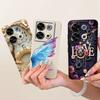 For Itel P65 4G Phone Case Cute Rabbit Painted Liquid Soft Silicone Bumber Shell For Itel P 65 4G Capa P671L Back Cover