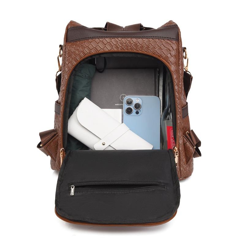 Retro Soft Leather Backpack Versatile Travel Bag