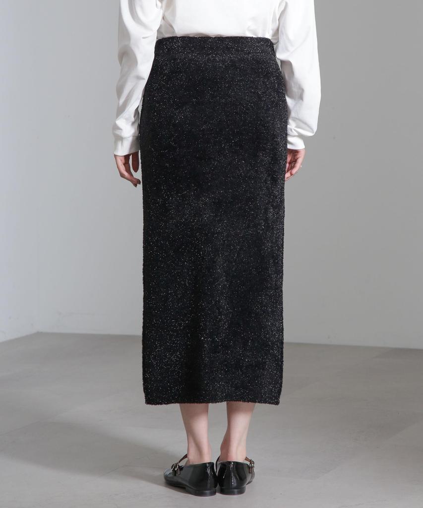 Nano Universe Shaggy Knit Skirt be paired with other Size S 050 Brown Lamé (Can items) Women's 669-4230321