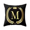 Cover Black And Gold Letter Case Sofa Cushion Cover Home Decor