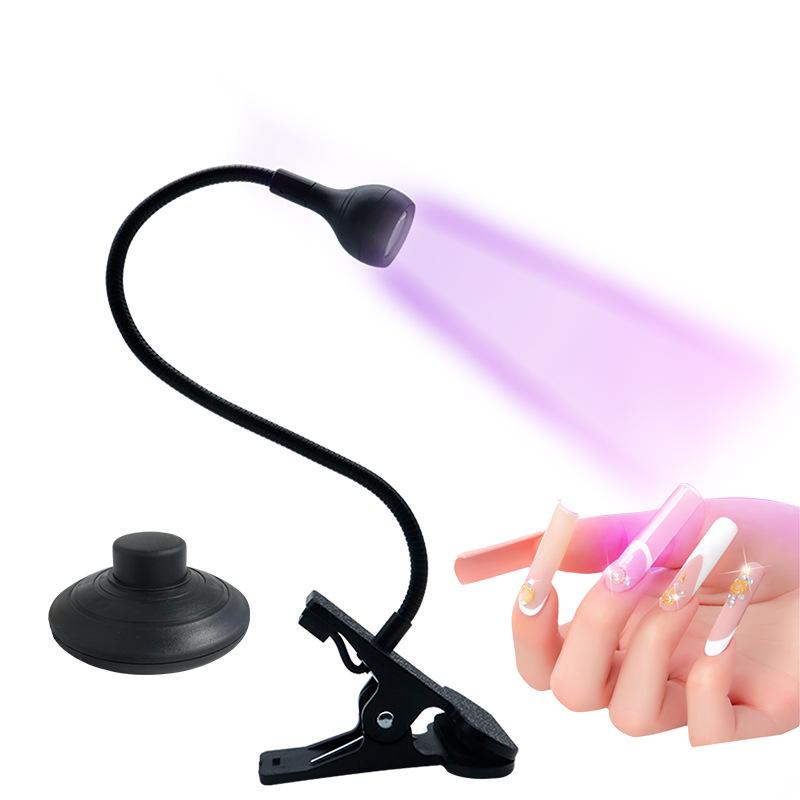 Foot-Controlled LED Gooseneck UV Nail & Phone Repair Lamp