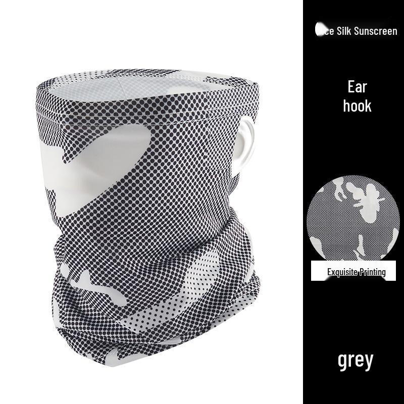 Protection Été Homme Soie Glacée Cagoule Intégrale & Tour de Cou - Masque Solaire d'Extérieur Moto & Cyclisme