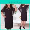 Stylish Women Hollow Out Cape Dress With Short Sleeves Clubwear Beach 6xl Large Size