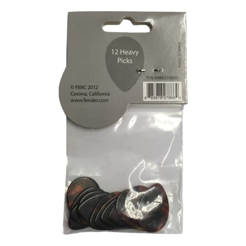 Fender 358 Shape, Shell, Heavy Picks (12)