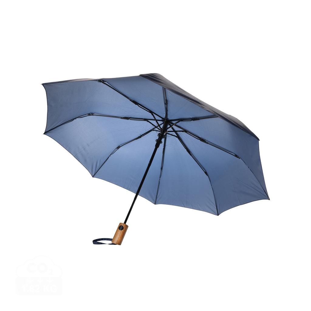 XD Collection Kaycey Acacia Wood Aware Folding Umbrella