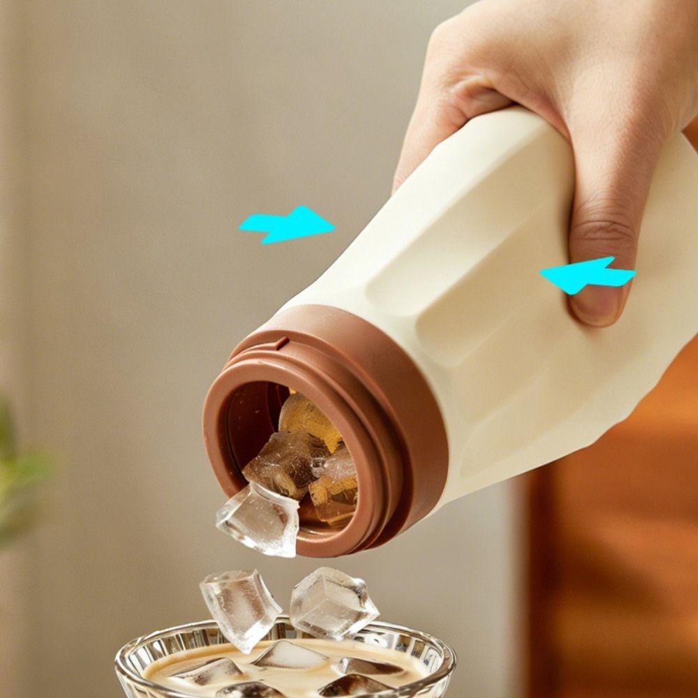 Creative Ice Cube Kettle Touch-free Ice Cube Molds Safe Ice Cube Water Bottle  Travel