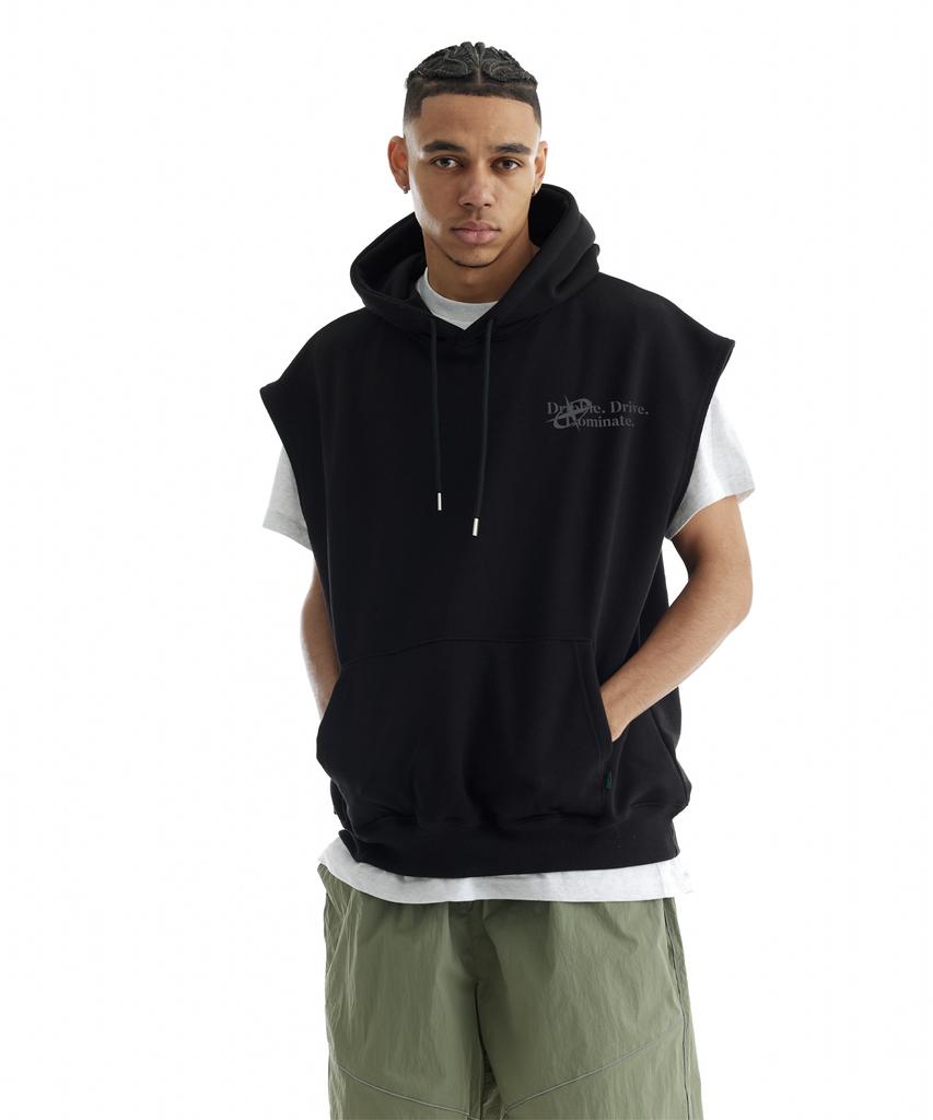 CREAM SODA LAB 1984 Dominant Sleeveless Hoodie Black