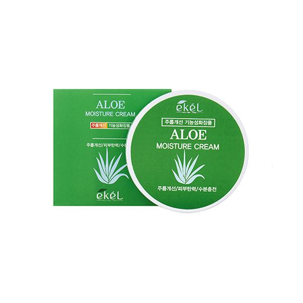 

Крем для лица EKEL Moisture Cream Aloe, Увлажняющий с экстрактом алоэ и малом оливы, Корея, 100 гр