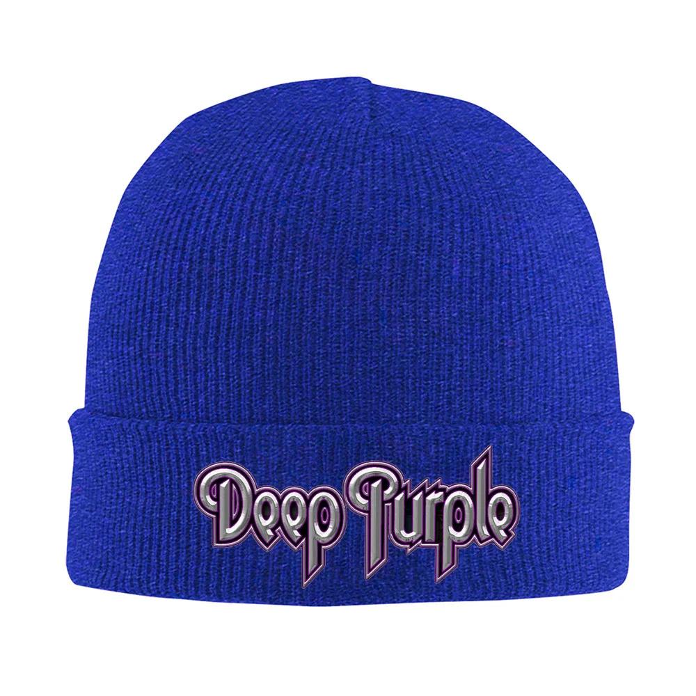 Shiny logo metal outline band name Unisex Women Unisex Knitted Hat Beanie Pullover Cap Winter Thermal Warm Christmas Outdoor Cyclin